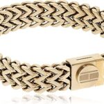 Bracelet en acier inoxydable tommy hilfiger pour homme - or, taille unique
