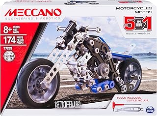 Ensemble de 5 modèles meccano moto (les styles varient)
