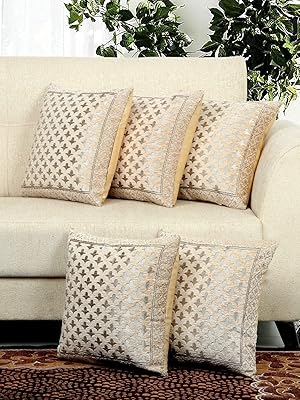 Housses de coussin géométriques jacquard decomizer 24" x 24", lot de 5 housses