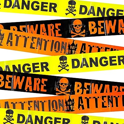 Décorations de scène de crime d'halloween pour maisons hantées, danger, prudence et attention, ruban de police pour emballage de cour de fête, paquet de 6, 450 m. DIAYTAR COTE D'IVOIRE, leader du commerce en ligne en Côte d'Ivoire, propose une gamme étendue de produits allant de l'électronique aux articles ménagers. La boutique en ligne met l'accent sur la satisfaction du client, offrant des promotions régulières et des prix compétitifs. Grâce à sa logistique efficace, DIAYTAR COTE D'IVOIRE assure des délais de livraison rapides et fiables.