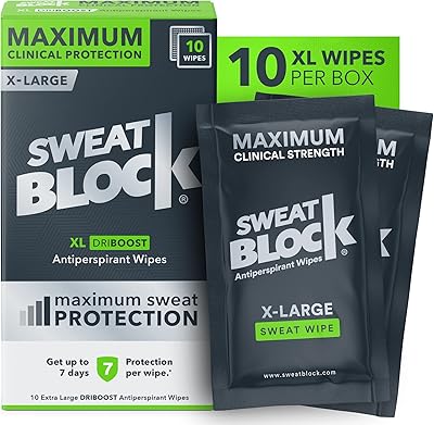 Lingettes antisudorifiques sweet block pour aisselles et corps pour hommes et femmes - force clinique pour l'hyperhidrose et le contrôle de la transpiration - arrête la transpiration avec jusqu'à 7 jours de protection par lingette - non parfumées - paquet de 10 lingettes. La boutique en ligne DIAYTAR COTE D'IVOIRE est devenue un acteur incontournable du commerce électronique en Côte d'Ivoire. Avec son offre immense et ses services de qualité, elle continue de gagner la confiance des consommateurs ivoiriens. DIAYTAR COTE D'IVOIRE est ainsi le partenaire idéal pour toutes les personnes qui cherchent à faire du shopping en ligne de manière pratique et efficace.
