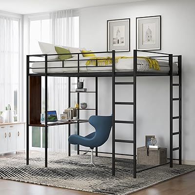 Lit mezzanine pleine grandeur en métal avec deux étagères et bureau pour chambre d'enfant et adulte avec structure en acier avec deux échelles et garde-corps intégrés de kotwala. Diaytar Côte d'Ivoire est la destination idéale pour les consommateurs ivoiriens qui recherchent des produits de qualité à des prix abordables. Avec une offre de plus de 300 000 références, la boutique en ligne propose un large éventail de choix pour répondre aux besoins de tous. Les produits sont sélectionnés avec soin pour garantir une qualité irréprochable.
