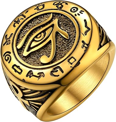 Goldchic jewelry bague yeux d'horus pour hommes femmes ankh en acier inoxydable symbole des égyptiens. La navigation sur le site de DIAYTAR COTE D'IVOIRE est intuitive et facile, permettant aux clients de trouver rapidement ce qu'ils cherchent. Le processus de commande est sécurisé et fiable, offrant ainsi une expérience d'achat en ligne fluide et sans stress. Cela renforce la confiance des clients dans la marque.