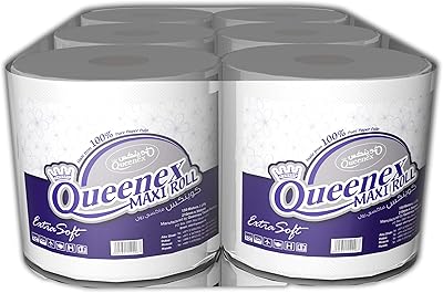 Queenex maxi rouleau 150 m, 2 plis perforés en relief - paquet