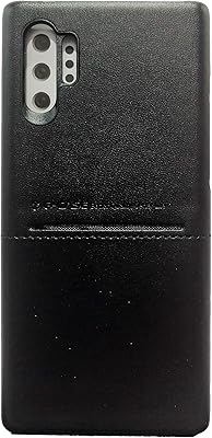Coque arrière en cuir i nate pour samsung note 10 plus, couleur noire