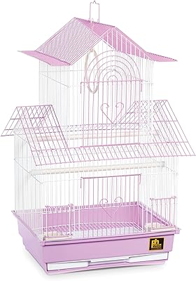 Cage à perruches prevo hendricks shanghai sp1720-3, violet clair et blanc