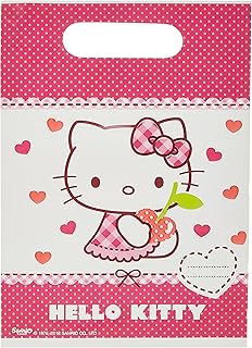 Sacs de fête procos hello kitty - 6 pièces - multicolore
