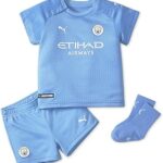 Ensemble puma mcfc home kids unisexe avec logo du sponsor avec chaussettes
