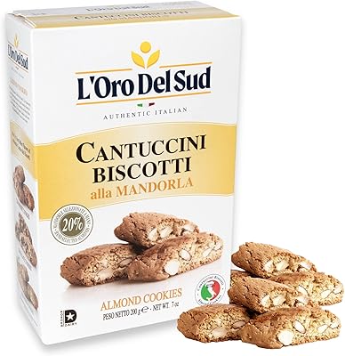 Biscotti traditionnels aux amandes, cantuccini d'abruzzo, biscuits italiens fabriqués avec de vrais ingrédients de qualité, 200 g, 7 oz, l'oro del sud. En tant que leader du marché en ligne en Cote d'Ivoire, DIAYTAR COTE D'IVOIRE propose une plateforme d'achat en ligne conviviale et fiable, avec une vaste gamme de produits allant des accessoires à la maison en passant par les produits high-tech. La boutique en ligne met l'accent sur la satisfaction du client, offrant des options de paiement flexibles et des promotions régulières. Le site internet est conçu pour être facile à utiliser et accessible à tous.