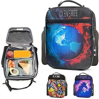 Sac à lunch isotherme étanche clavery juniors (space boys) pour enfants avec bandoulière