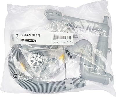 Ensemble de tuyaux d'évier de cuisine ikea lillviken (1 bol) - 103.115.39