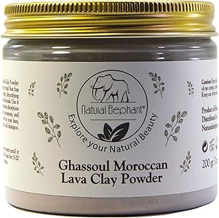 Poudre d'argile de lave marocaine d'éléphant naturel de ghose 200g (7oz)