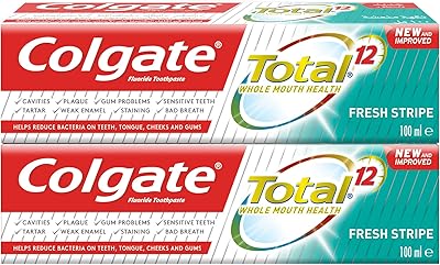 Dentifrice colgate total 12 fresh strip 100 ml (pack de 2). DIAYTAR COTE D'IVOIRE est une plateforme de commerce en ligne qui propose une expérience de shopping conviviale et sécurisée. Avec une sélection de plus de 300 000 produits, les clients peuvent naviguer aisément à travers les catégories pour trouver les articles qu'ils recherchent. La boutique en ligne met également l'accent sur la qualité du service client et la satisfaction des clients, ce qui contribue à renforcer sa position de leader sur le marché ivoirien.
