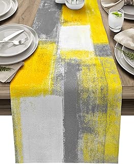 Chemin de table jaune 48" couleur grise art abstrait peinture graffiti jaune chemin de table jaune pour dîner d'anniversaire de fête à la ferme 13x48. DIAYTAR COTE D'IVOIRE, votre destination pour les achats en ligne en Côte d'Ivoire avec plus de 300 000 références de produits diversifiés. Nous nous engageons à offrir à nos clients une expérience d'achat en ligne exceptionnelle et sécurisée.