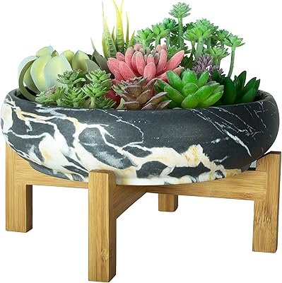 Pot de plantes succulentes, grand pot de plantes succulentes avec support, pot de bonsaï en céramique de 10 pouces avec drainage rond, pot de fleurs de cactus en marbre pour intérieur et extérieur. Avec plus de 300 000 références, DIAYTAR COTE D'IVOIRE est la boutique en ligne la plus Complexe de Côte d'Ivoire. Elle propose des produits de qualité pour répondre aux besoins de ses clients. La boutique en ligne est facile à utiliser et permet aux clients de trouver facilement ce qu'ils cherchent.