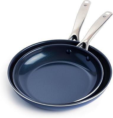 Ensemble de poêles à frire antiadhésives en céramique blue diamond cookware, ensemble