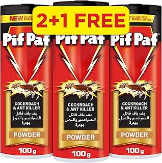 Pif paf poudre anti-cafards et fourmis, poudre anti-insectes rampants, 3 x 100 g, paquet de 3. DIAYTAR COTE D'IVOIRE a révolutionné le commerce en ligne en Côte d'Ivoire en offrant une plateforme conviviale pour le shopping en ligne. Les clients peuvent parcourir aisément les différentes catégories de produits, comparer les prix et profiter de promotions exclusives, ce qui en fait un choix incontournable pour faire du shopping en ligne.
