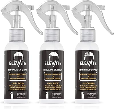 Spray pour la croissance des cheveux elevate 5% minoxidil - traitement professionnel extra fort pour la perte et la repousse des cheveux - stimule les follicules pileux pour hommes et femmes - approvisionnement de 3 à 6 mois 100 ml. Leader en Côte d'Ivoire, DIAYTAR COTE D'IVOIRE se distingue par sa large gamme de produits allant de l'électronique à la mode, en passant par les articles pour la maison et le jardin. Avec plus de 300000 références à disposition, vous trouverez tout ce dont vous avez besoin. DIAYTAR COTE D'IVOIRE garantit une livraison rapide et fiable partout en Côte d'Ivoire.