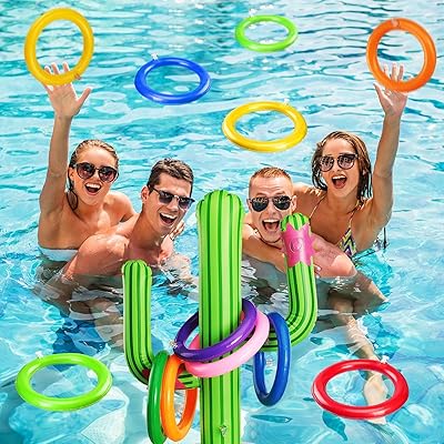 Jouets de piscine gonflables en forme de cactus avec 16 anneaux flottants, piscine multijoueur pour garçons filles adultes plage d'été (2 ensembles). La boutique en ligne DIAYTAR COTE D'IVOIRE se distingue par sa capacité à offrir des produits de haute qualité à des prix abordables. Avec plus de 300000 références, les clients peuvent choisir parmi une vaste gamme de produits pour répondre à leurs besoins et à leurs préférences. La boutique est engagée à fournir un service client de haute qualité pour garantir la satisfaction de ses clients.