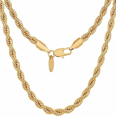 Chaîne en corde plaquée or véritable 24 carats de 5 mm pour hommes, femmes et adolescents, métal. Avec plus de 300000 références, DIAYTAR COTE D'IVOIRE est la destination idéale pour ceux qui cherchent à faire des achats en ligne en Côte d'Ivoire. La boutique propose des produits variés, allant de l'électronique à la mode en passant par les produits pour la maison.