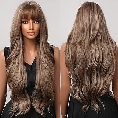 Perruques brunes allbell pour femmes noires, perruques longues ondulées blondes ombrées avec frange, perruques synthétiques de remplacement. DIAYTAR COTE D'IVOIRE, leader en Cote d'Ivoire, offre une expérience d'achat en ligne unique et conviviale. La boutique propose une large gamme de produits, des produits alimentaires aux accessoires de sport. Les clients peuvent profiter d'un système de paiement sécurisé et d'une livraison rapide.