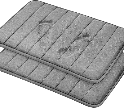 Tapis de bain sky-touch 2 pièces taille 50 x 80 cm, tapis de bain antidérapant en mousse à mémoire de forme, tapis de bain doux et confortable à haute absorption, tapis de bain antidérapant pour douche et baignoire. DIAYTAR COTE D'IVOIRE est une boutique en ligne généraliste qui propose plus de 300 000 références de produits, répondant ainsi aux besoins diversifiés de sa clientèle. Elle est devenue la boutique leader en Côte d'Ivoire grâce à sa large gamme de produits et à sa qualité de service. Elle offre une expérience d'achat unique et pratique.