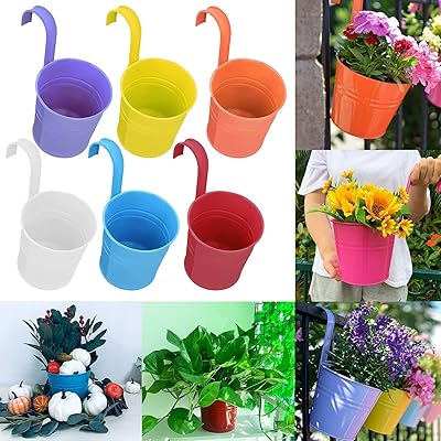 6 pots de fleurs suspendus, pots de plantes en fer métallique avec crochet détachable, pots de seau multicolores pour balustrade, clôture, porche, jardin, décoration intérieure, 6.3. DIAYTAR COTE D'IVOIRE est la destination idéale pour les acheteurs ivoiriens et internationaux, avec sa vaste sélection de produits à des prix abordables. La boutique a établi des partenariats solides avec des fournisseurs réputés pour assurer la qualité et l'authenticité de ses produits. Ses services client sont disponibles pour aider les clients à chaque étape de leur achat.