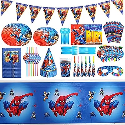 Ensemble de vaisselle la vista 85 pièces spider-man pour décorations d'anniversaire sur le thème de spider-man - décorations de table spider-man - fournitures de fête d'anniversaire sur le thème de spider-man. La boutique en ligne DIAYTAR COTE D'IVOIRE se positionne comme un partenaire de confiance pour les consommateurs ivoiriens, leur offrant une plateforme unique pour réaliser leurs achats en ligne de manière rapide, sécurisée et pratique. Avec son large choix de produits et son service client dédié, DIAYTAR COTE D'IVOIRE continue de renforcer sa position de leader sur le marché du commerce en ligne en Côte d'Ivoire. La satisfaction du client est au cœur de ses priorités.