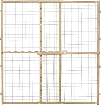 Barrière pour animaux en bois et fil midwest 57", blanc/marron, 1 pièce