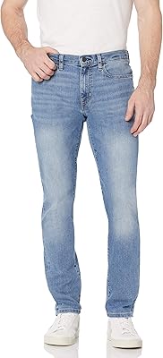 Jean stretch coupe slim amazon essentials pour hommes - délavage clair, 34 l