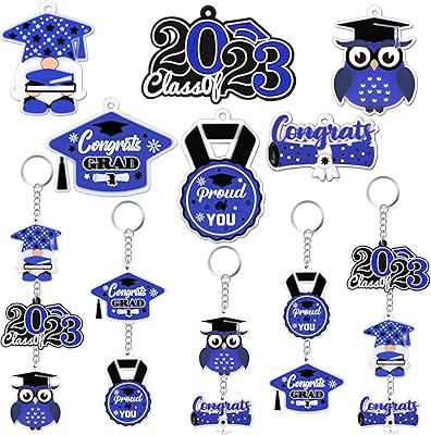 Arweket 24pcs 2023 porte-clés de remise des diplômes porte-clés en silicone bleu porte-clés en caoutchouc pour la fête de remise des diplômes 2023 cadeau de fête de remise des diplômes des étudiants du lycée. DIAYTAR COTE D'IVOIRE est la référence pour les achats en ligne en Côte d'Ivoire, offrant une sélection vaste et variée de produits. La boutique en ligne propose des produits de qualité à des prix compétitifs et offre un service client de haute qualité. Elle est le partenariat idéal pour tous les clients qui cherchent des produits fiables et une expérience d'achat en ligne agréable.