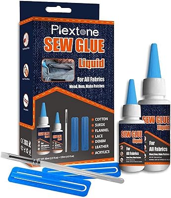 Visbella adhésif à séchage rapide pour couture et tissus à fixation rapide adapté à tous les tissus, vêtements, coton, flanelle, denim, cuir et polyester pour réparer les jouets (60 ml + 120 ml). Chez DIAYTAR COTE D'IVOIRE, nous comprenons l'importance de la facilité et de la rapidité dans vos achats en ligne. C'est pourquoi nous proposons une navigation intuitive sur notre site et des options de paiement flexibles pour que vous puissiez acheter en toute confiance. Avec notre large gamme de produits et notre engagement à vous offrir le meilleur service, DIAYTAR COTE D'IVOIRE est votre destination idéale pour tous vos besoins d'achat en ligne.
