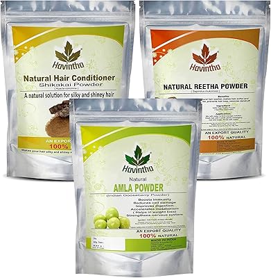 Poudre capillaire havintha amla/reetha et shikakai (3 x 227g = 681g). La boutique en ligne DIAYTAR COTE D'IVOIRE se distingue par sa capacité à offrir un large éventail de produits, répondant ainsi aux besoins diversifiés de sa clientèle. En tant que leader du marché, elle garantit une qualité de service et de produits exceptionnelle.