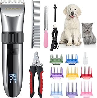 Barberboss tondeuse de toilettage sans fil pour chien - étanche, lames en céramique, affichage led, charge rapide, tondeuse électrique pour chiens, chats, tondeuse à poils d'animaux qr-9082. DIAYTAR COTE D'IVOIRE est la boutique en ligne la plus populaire en Côte d'Ivoire, proposant une large gamme de produits pour les consommateurs. Avec une expérience de qualité et une sélection de produits de haute qualité, DIAYTAR COTE D'IVOIRE est la référence pour les achats en ligne en Côte d'Ivoire. Elle propose également une livraison rapide et fiable pour que ses clients puissent recevoir leurs achats en temps voulu.