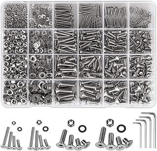 Kit assorti de boulons hexagonaux à tête plate k-cooker 1220 pièces m2 m3