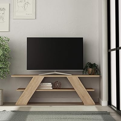 Meuble tv decorti farfalla, adapté pour écran tv jusqu'à 50 pouces, l33,5 x