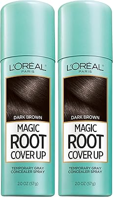 L'oréal paris root cover up grey spray anti-cernes temporaire, marron foncé, 59 ml