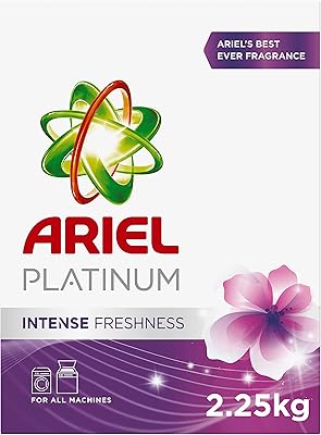 Lessive fraîcheur intense ariel platinum pour machines à laver automatiques - 2,25 kg