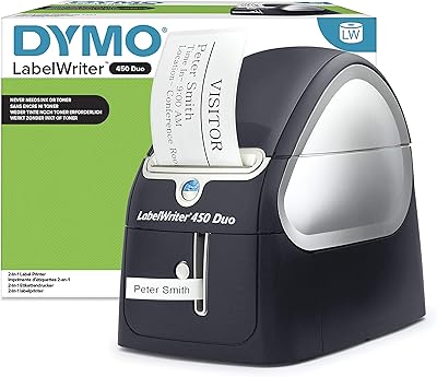 Imprimante d'étiquettes thermique directe recto verso labelwriter dymo 450, impression rapide d'étiquettes