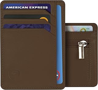 Portefeuille fin avec porte-cartes de crédit rfid pour hommes - porte-cartes en cuir