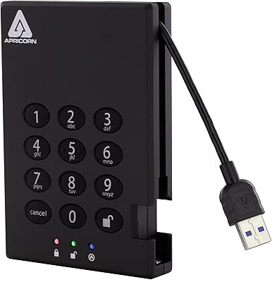 Disque dur externe portable crypté aes xts lock apricorn aegis 1 to usb