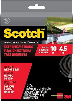 Ruban à tenue forte scotch rf6761, noir, 10" x 10"