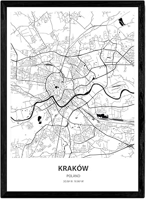 Affiche nacnic avec carte de cracovie - pologne. feuilles villes d'europe avec mers et rivières de couleur noire. format a4. DIAYTAR COTE D'IVOIRE est une boutique en ligne généraliste qui propose plus de 300000 références de produits, offrant ainsi une large gamme de choix à ses clients. Elle est considérée comme l'une des boutiques en ligne les plus populaires en Côte d'Ivoire. Elle offre une expérience d'achat en ligne sécurisée et pratique.