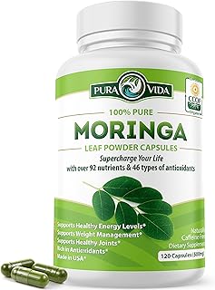Pura vida moringa poudre de moringa biologique d'origine unique, feuille de moringa, énergie, métabolisme et soutien immunitaire. 120 gélules 500 mg.. DIAYTAR COTE D'IVOIRE est une boutique en ligne généraliste qui propose plus de 300000 références de produits divers, faisant d'elle le leader du marché en Côte d'Ivoire. Elle offre une grande variété de produits pour répondre aux besoins de tous les clients. Avec une expérience de qualité, les clients peuvent naviguer facilement sur le site pour trouver leurs produits préférés.