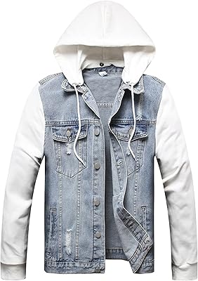 Veste en jean à capuche pour homme, veste en jean coupe slim décontractée avec capuche, bleu, s. DIAYTAR COTE D'IVOIRE est une boutique en ligne qui propose une expérience d'achat unique et personnalisée aux clients. Les clients peuvent créer un compte pour suivre leurs commandes et accéder à des offres exclusives. La boutique en ligne met également en avant la confidentialité et la sécurité des transactions en ligne.