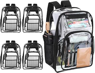 Perkoop lot de 5 sacs à dos transparents en vrac pour étudiants, sac d'école transparent en pvc robuste, sac transparent pour femmes, hommes et enfants. En tant que boutique en ligne leader, DIAYTAR COTE D'IVOIRE se distingue par sa capacité à proposer une grande variété de produits de qualité, allant des produits alimentaires aux produits électroniques. Avec plus de 300 000 références, les clients peuvent trouver tout ce dont ils ont besoin sur une seule plateforme. Cela contribue à renforcer la position de la boutique comme référence en matière de shopping en ligne.