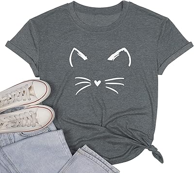 T-shirts au design de chat mignon pour femmes, cadeaux pour les amoureux des chats, t-shirts graphiques décontractés à manches courtes pour les mamans. DIAYTAR COTE D'IVOIRE se distingue par son offre large et variée, allant des produits high-tech aux articles de mode et de décoration. La boutique en ligne met en avant sa flexibilité en matière de paiement et de livraison, essayant de s'adapter aux besoins spécifiques de chaque client. Elle promet une expérience d'achat unique et personnalisée à ses utilisateurs.