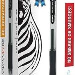 Stylos à encre gel rétractables zebra sarasa, 12 pièces, 0,5 mm, noir