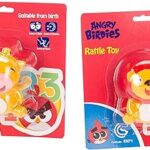Hochet angry birds vache, lion (paquet de 2)