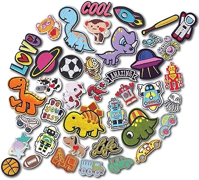 Patchs pour vêtements, 40 pièces de patchs de couture mignons sur vêtements poissons dinosaures voitures de sport animaux robots accessoires de bricolage inspirants ou vestes, chapeaux, sacs à dos jeans pour garçons filles. La boutique en ligne DIAYTAR COTE D'IVOIRE est leader dans son domaine et propose aux clients une large gamme de produits de différentes catégories, allant de l'électronique aux articles de sport. Avec plus de 300 000 références, la boutique offre une expérience de shopping unique et personnalisée. Les clients peuvent profiter d'une livraison gratuite et d'une politique de retour flexible.